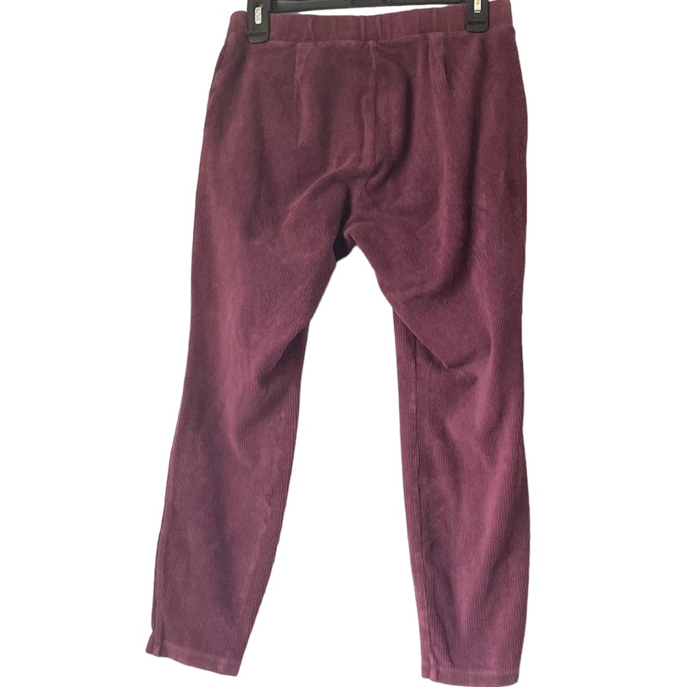 LANDS’ END Burgundy Corduroy Leggings, Size MP. - Picture 5 of 13
